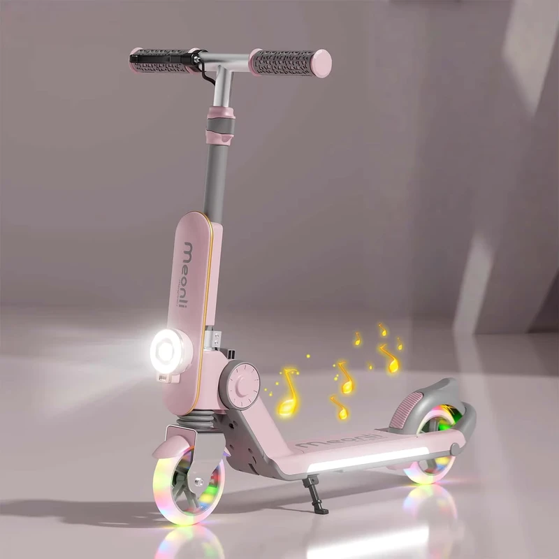 Foldable Kids Scooter for Girls 8-10 Years Old Light-Included Gift with PU Wheel Material