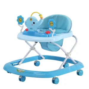 Foldable Kids Walking Chair Toys Baby Walker for Kids 8 Wheels Plastic 360 Degree Rotating Baby Walker With Music
