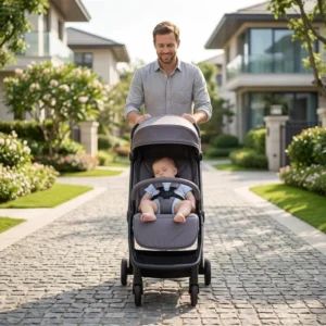Foldable Lightweight Carrycot Pushchair Kids Infant Toddler Carriage Car Seat Newborn Pram 3 in 1 Travel Baby Stroller