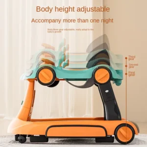 Foldable Multi Function Baby Walker Anti Rollover for 6 to 18 Months for One Year Olds Durable Plastic Frame