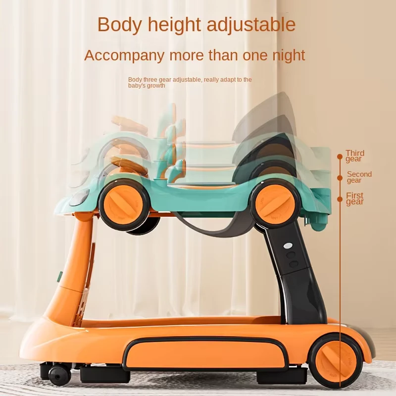 Foldable Multi Function Baby Walker Anti Rollover for 6 to 18 Months for One Year Olds Durable Plastic Frame