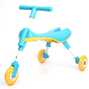 Foldable Scuttle Bug Children’s 3 Wheel Balance Bike Safety PVC Wheel Tricycle for Kids 2 6 Years