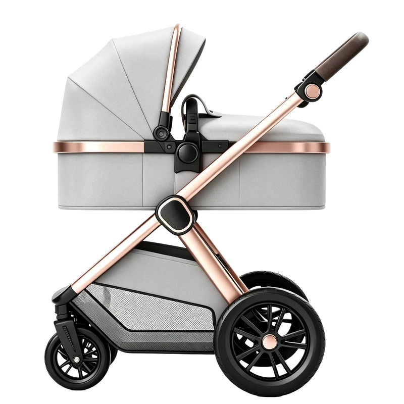 Foldable Shock Absorption High Landscape 3 in 1 Aluminum Alloy EN1888 Certified Infant Pushchair for Newborn
