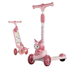Foldable Three in One Modern Plastic Children’s Scooter with Seat Sliding for 3 12 Year Old Kids PU Wheels in Stock