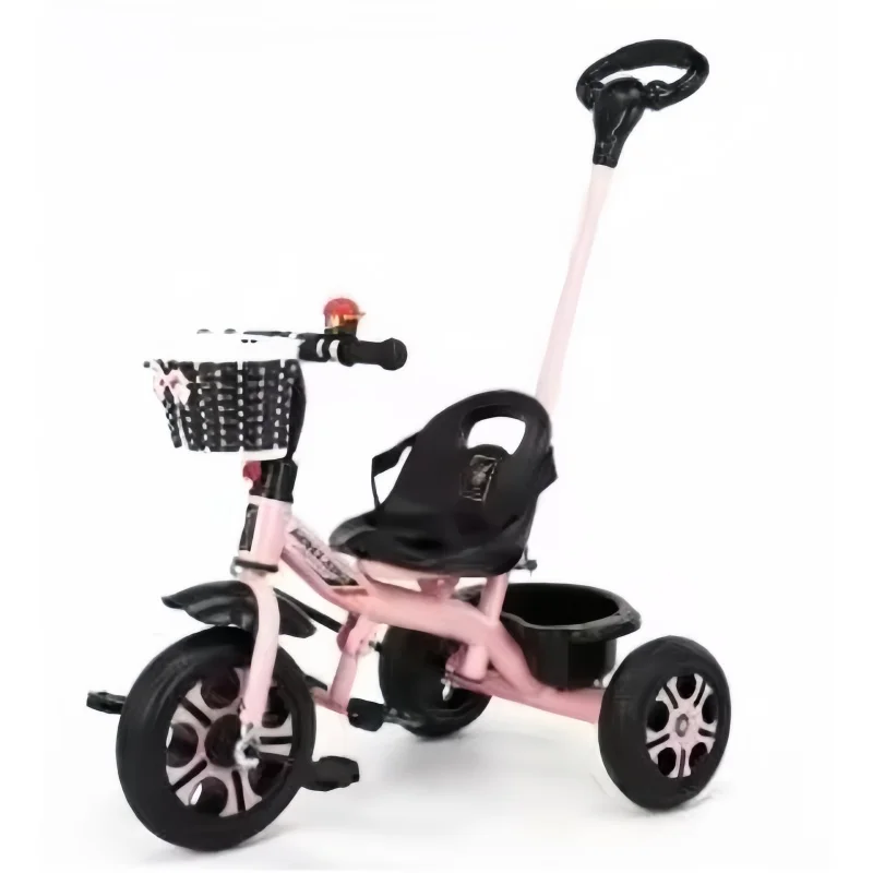 Foldable Two in one Metal & Plastic Pushcart Kids Tricycle with Customized Color for 2 6 Years Old and Ride on Safety