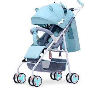 Foldable Ultra-Light Metal Baby Stroller with 15kg Load Capacity Model T6 for Children 0-3 Years Old Can Sit Lie for Outdoor Use