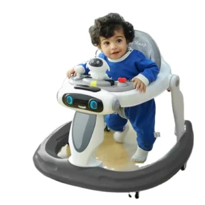 Folding Baby Walker With Light & Music Simple Push Walking Stroller for Boys