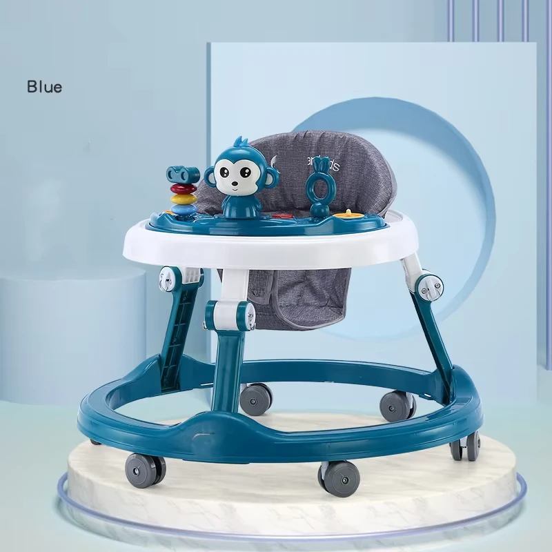 Folding Baby Walkers Silent Wheels Simple Toys Simple With Music and Light