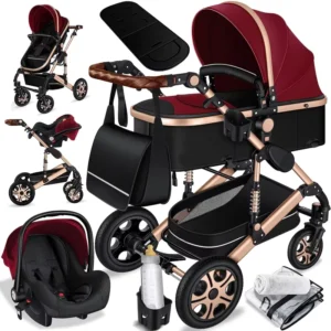 Folding Fashionable Baby Kinderwagen 3 in 1 Infant Stroller Luxury Pram for Newborn Baby Stroller With Car Seat