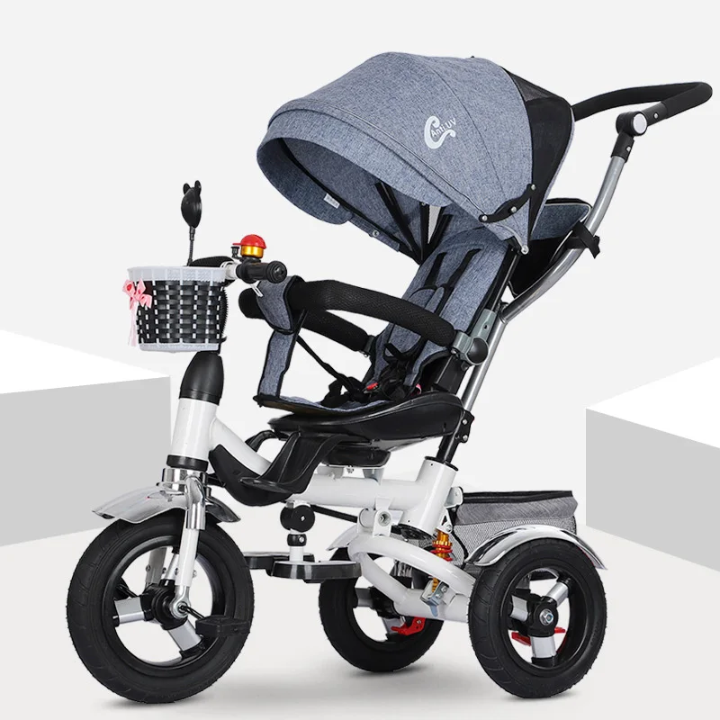 Folding Frame Baby 3-in-1 Kids 3-Wheel Tricycle Age 2+ for Children Popular Choice Made from Steel and Metal