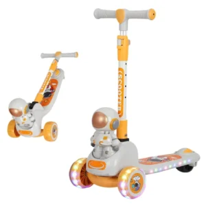 Folding Plastic Scooter for 3-Year-Olds Children’s Toy Tricycle