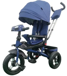 Folding Tricycle Kids Baby 3 Wheels with Detachable Handle 7 Inch 1 Kids Tricycle Stroller Walker