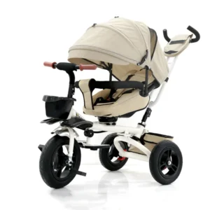 Folding Tricycle for Kids Baby Toys 3 in 1 Carseat Stroller with Electric Pedal and Push Hand