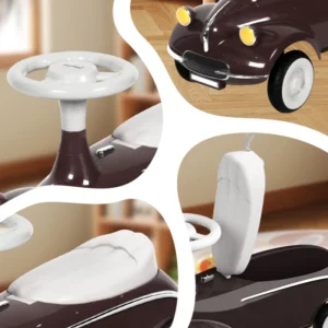 Foot to Floor Ride on Car for 2 4 Years Old Baby 4 Wheels Plastic Push and Pedal Balance Training Toy