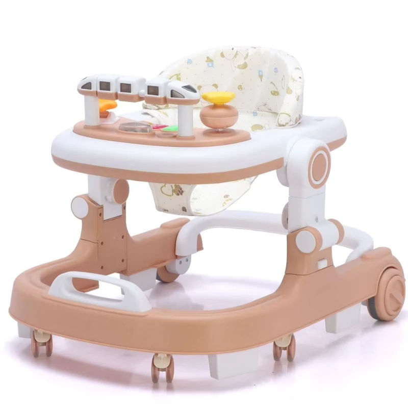 Foreign Trade Plastic Adjustable Baby Walker Anti O Shape Legs Anti Rollover One Click Folding Multi Functional Anti Fall