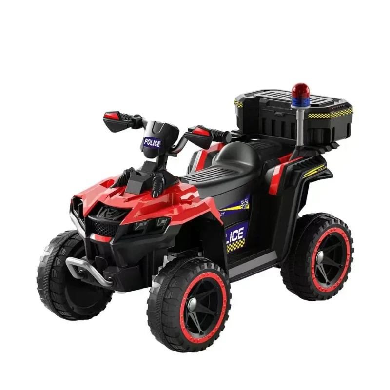 Four Wheel Off-road Ride-on Car with Educational Features Battery Powered Plastic Construction for 2 to 4 Years Old