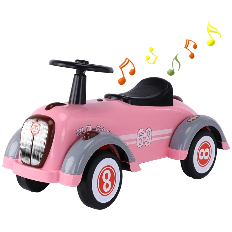 Four Wheels Children Driving Baby Push Sliding Car Ride On Toys Car for Kids Swing Car With Lights and Music