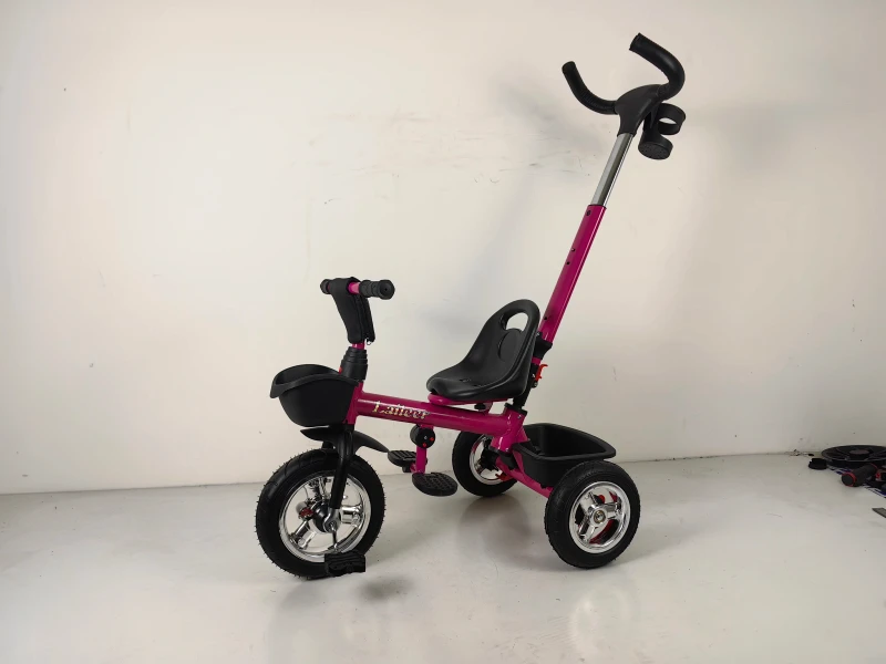 From China LAITEER T20 2 to 4 Years Plastic Metal 3 Wheel Kids' Tricycle Push Bar High Quality