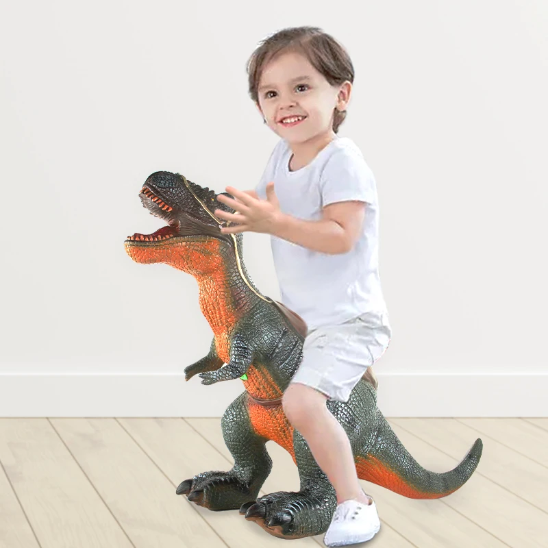 Funny Game 100cm Big Simulation Ride on Animal 3D Model Light Musical Story Giant Large Dinosaur Toys
