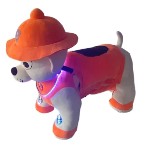Funny Ride On Toy Animal Battery Operated with Coin System Music Made of Plush for Children Available at Mall