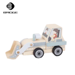 Funny Traffic Toys Custom Cartoon Truck Wooden Pullback Toy Kits for Children Engineer Car Type 1 1500 Scale