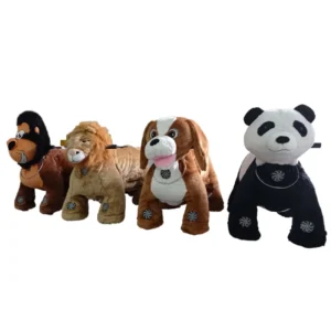 GM59 Kids Crazy Animal Ride Toy Outdoor Coin Operated Plush with Battery Ride