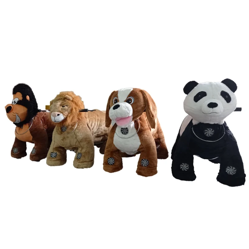 GM59 Kids Crazy Animal Ride Toy Outdoor Coin Operated Plush with Battery Ride