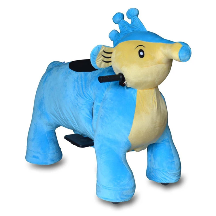 GM5981 New Style Coin Operated Ride on Toy Motorized Plush Riding Animals Hot Item for Malls