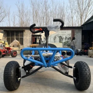 Gas Powered 4Wheel Go Kart 90CC 2Stroke Motor 6Inch Tyre Chain Offroad Racing Buggy Outdoor Entertainment Ride Car