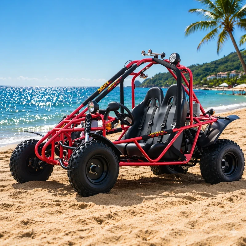 Gas Professional 4 Stroke Go Kart Adults Racing Rental Off Road Buggy 200cc Engine Auto Pedal