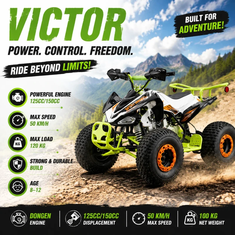 Go Kart Racing 125cc 150cc 4 Stroke Adult Quad Bike Gasoline Sport Off-road Outdoor