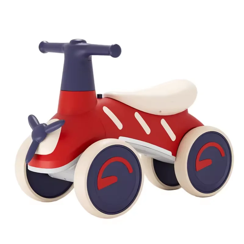 Good Quality Airplane Shape Kid Ride on Sliding Car 4 Wheels Toddler Balance Walker Toy No Power Outdoor Swing Car