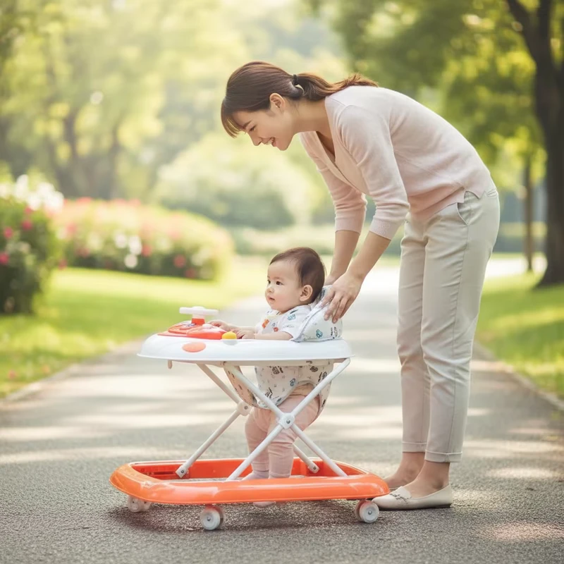 Good Quality Foldable Baby Walker with Wheels Unique Baby Walker for 3 to 12 Month Baby Walkers with Music