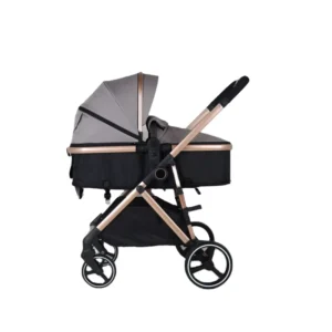 Greensky Convertible Portable Infant Carriage Bassinet Pram Linen Baby Stroller 3 in 1 Car Seat Aluminum Alloy Frame