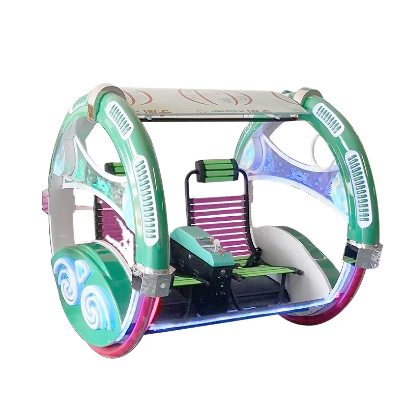 HAOJILE Kids and Adult Shopping Mall Amusement Park Rotating Moonwalk Leswing Lebar Happy Swing Car