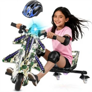 HONEYWHALE 008C Kids Electric Tricycle for 5 8+ Years 15km h Max Speed 360° Spin Drift LED Lights & Music Mexico Warehouse