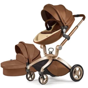 HOT MOM Stroller 3 in 1 Luxury Baby Triciclo Infantil Luxury Leather Baby Stroller 3 in 1