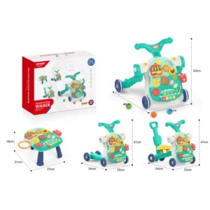 HUANGER Multi functional Baby Stroller Walker Sit To Stand Learning Walker Kids Activity Baby Walker 4 in 1