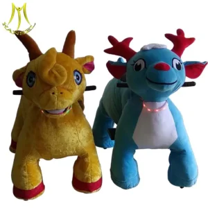 Hansel Commercial Electric Animal Rides Motorized Plush Walking Scooter for Shopping Mall Kids Zone