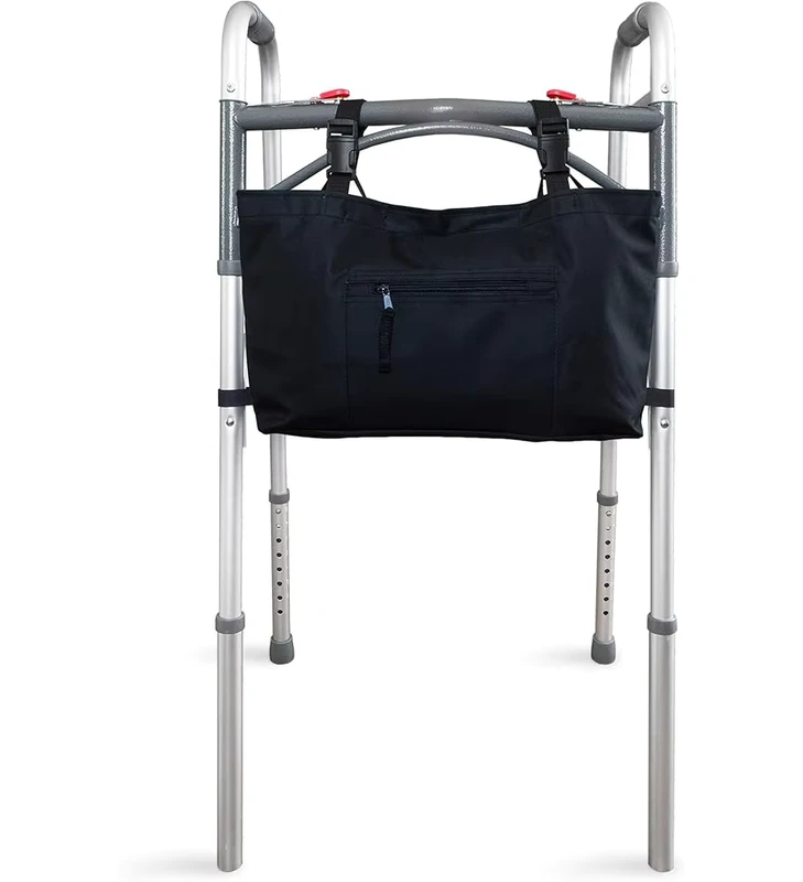 Heavy Duty Water Resistant Polyester Hanging Bag Zipper Closure Large Capacity Outdoor Storage for Walker Scooter Wheelchair