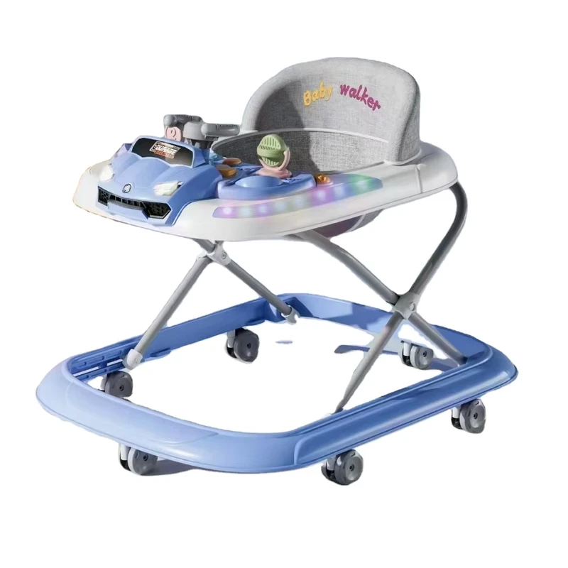 Hebei Factory Foldable Walker Multi functional Cartoon Comfortable Baby Walker for Baby Training Walking