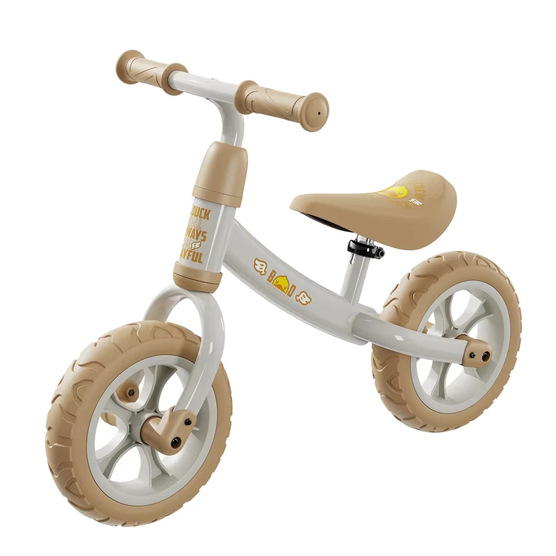 High Carbon Steel Kids Balance Bike Licensed Little Yellow Duck Toddler Bicycle Explosion-proof EVA Tires Soft PU Seat
