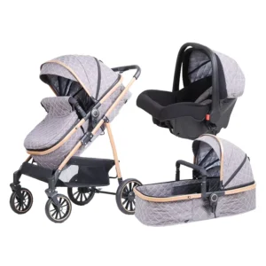 High Landscape Luxury Baby Stroller 3 in 1 Aluminum Alloy Pushchair