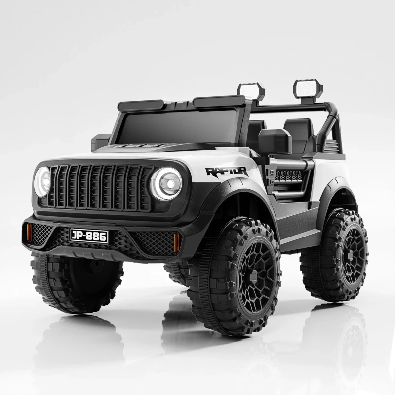 High Performance 4WD Remote Control Plastic Ride-On Toy Car 12V 7Ah Battery 4 Motors LED Lights Double Doors Model M12