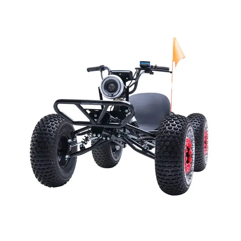High Power 48V 1200W Electric Motor Off Road Go Kart Disc Brakes LED Headlights Outdoor Chain Drive All Terrain Adult