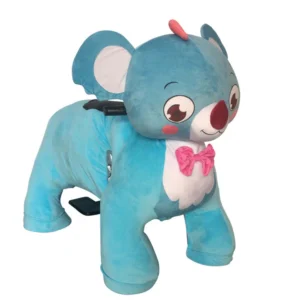 High Profit Coin Operated Plush Kids Toy Commercial Grade Animal Ride with Music