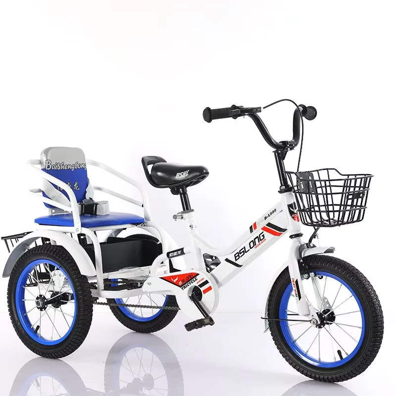 High Quality 3-Wheel Kids Tricycle with Steel Basket for 2-4 Years Old Children