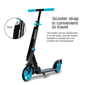 High Quality Adult Pro Scooter 200mm Aluminium Wheel Fold-Able Kick Scooter Adjustable Height Pedal Wheel PU
