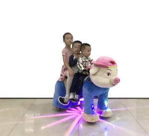High Quality Amusement Park Rides Animal Shape Electric Car Ride for Parent child Interactive Game