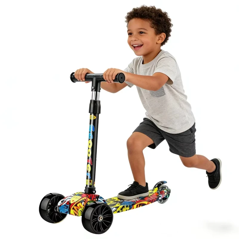 High Quality Customizable Durable Steel Scooter with Three PU Wheels for 3 12 Years Old Kids Lightweight Foldable Free Shipping